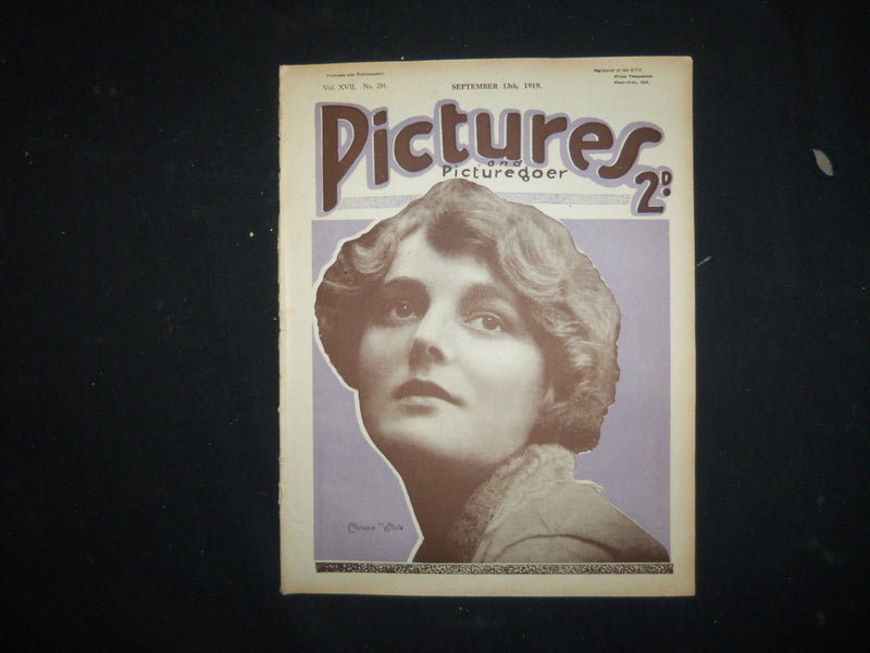 1919 SEPTEMBER 13 PICTURES AND PICTUREGOER MAGAZINE - CHRISSIE WHITE - ST 3417