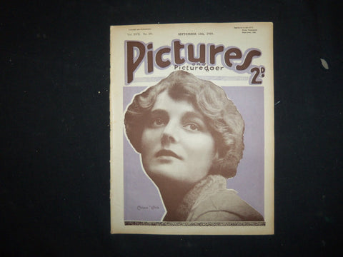 1919 SEPTEMBER 13 PICTURES AND PICTUREGOER MAGAZINE - CHRISSIE WHITE - ST 3417