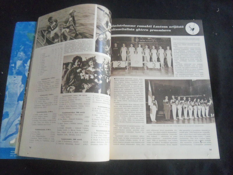1952 URHEILUN KUVA-AITTA - OLYMPIA-NUMERO MAGAZINE-NO. 4- FINNISH TEXT - B 4077T