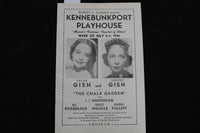 1956 JULY THE CHALK GARDEN PROGRAM - LILLIAN & DOROTHY GISH - K 1802