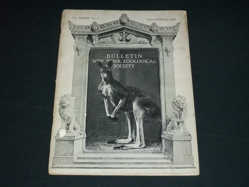 1931 JANUARY-FEBRUARY NEW YORK ZOOLOGICAL SOCIETY BULLETIN - J 5587