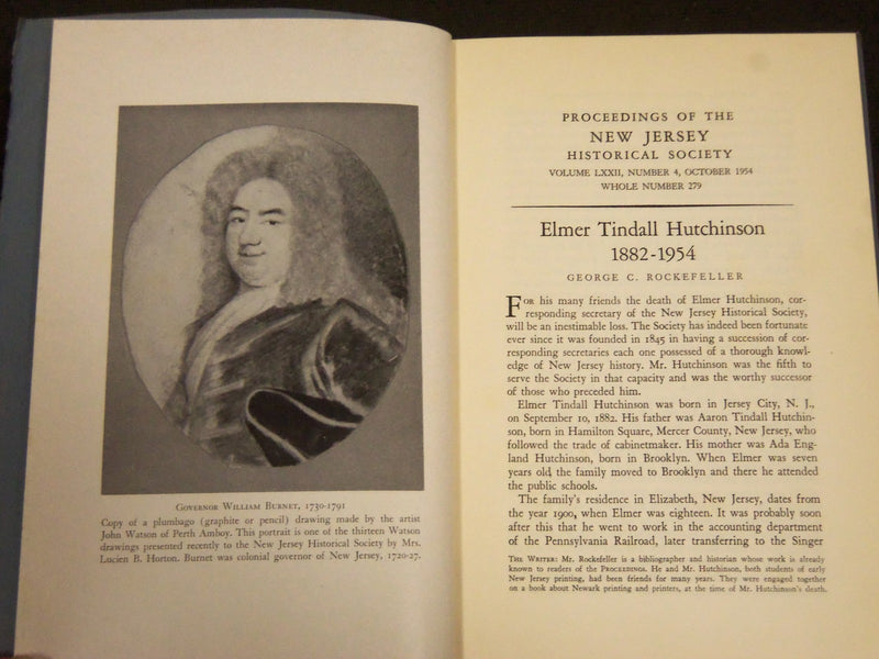 1928-1954 PROCEEDINGS OF THE NEW JERSEY HISTORICAL SOCIETY LOT OF 2 - O 1662G