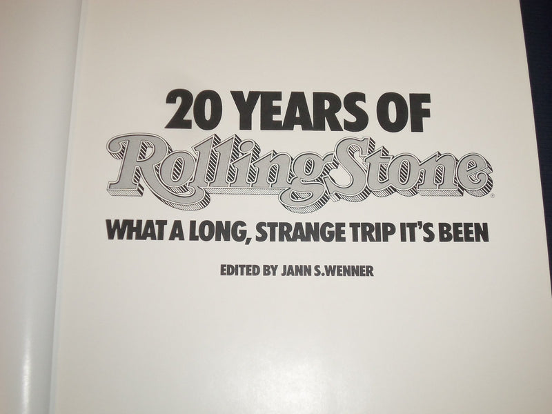 1987 20 YEARS OF ROLLING STONE LONG STRANGE TRIP BOOK BY JANN WENNER - KD 2989