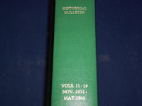 1932-1941 THE HISTORICAL BULLETIN REVIEW OF SERVICE TEACHERS VOLUME - KD 1523