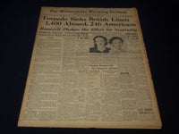 1939 SEPT 4 MINNEAPOLIS MORNING TRIBUNE - TORPEDO SINKS BRITISH LINER - NT 9520