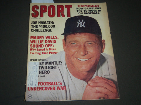 1965 AUGUST SPORT MAGAZINE - MICKEY MANTLE COVER - GREAT PHOTOS - SP 2817