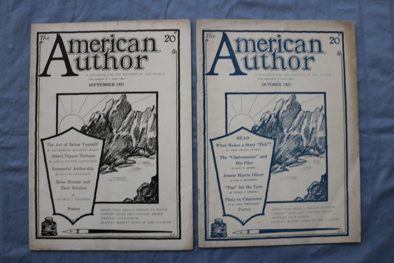 1931-1932 AMERICAN AUTHOR MAGAZINE - LOT OF 8 - E 26440