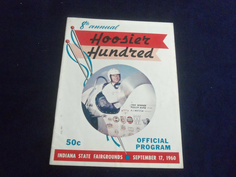 1960 SEP 17 HOOSIER HUNDRED RACING PROGRAM -INDIANA STATE FAIRGROUNDS - SP 3804M