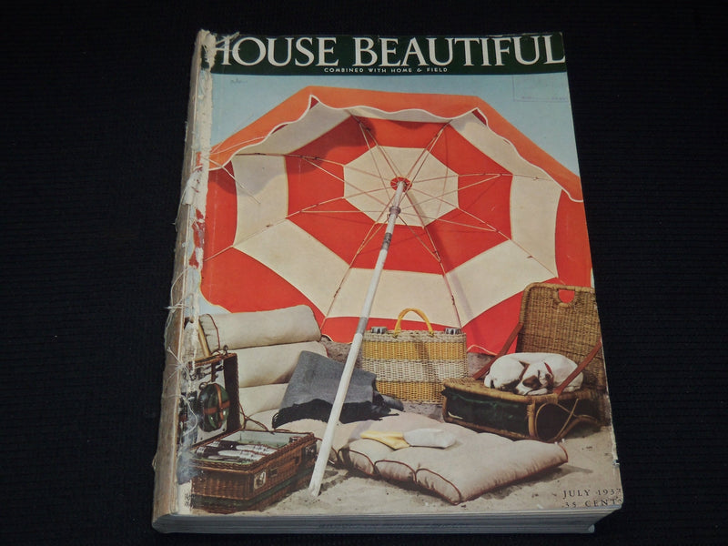 1937 JULY-DECEMBER HOUSE BEAUTIFUL MAGAZINE BOUND VOLUME - NICE COVERS- KD 4727F