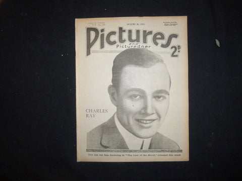 1919 AUGUST 30 PICTURES AND PICTUREGOER MAGAZINE - CHARLES RAY - ST 3415
