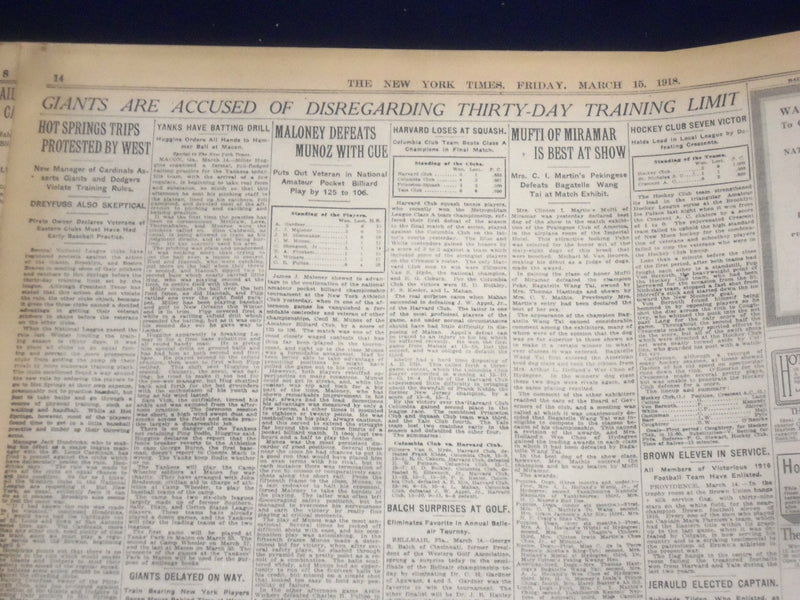 1918 MARCH 15 NEW YORK TIMES - AMERICANS SEIZE GERMAN TRENCHES - NT 8151