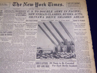 1945 JUNE 2 NEW YORK TIMES - U. S. TO DOUBLE ARMY IN PACIFIC - NT 636
