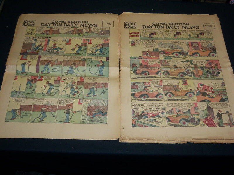 1930-1932 DAYTON DAILY NEWS COLOR COMIC PAGES LOT OF 26 -BUNGLE FAMILY - NTL 82I