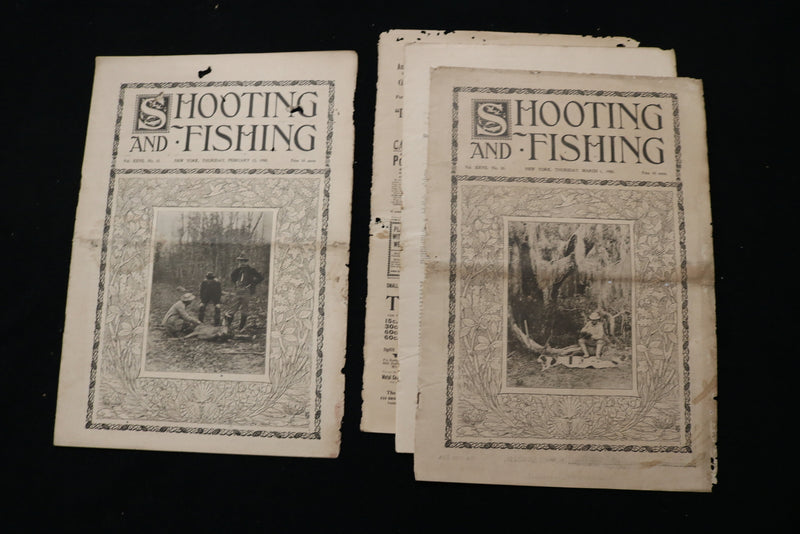 1900 SHOOTING AND FISHING MAGAZINE - LOT OF 21 - O 3697