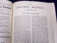 1909 THE ATLANTIC MONTHLY MAGAZINE LOT OF 11 - NICE STORIES & ARTICLES - WR 342