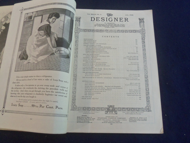 1908 JULY THE DESIGNER MAGAZINE - THE SUMMER WARDROBE - B 4164J