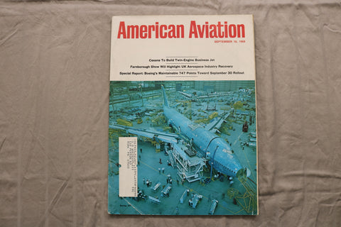 1968 SEP 16 AMERICAN AVIATION MAGAZINE - BOWING 747 COVER - B 1141G