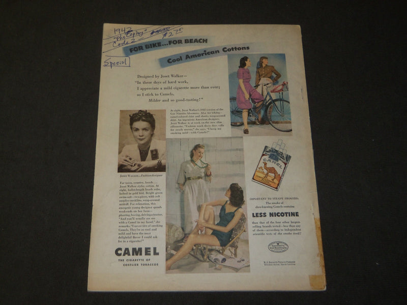 1942 AUGUST PHOTOPLAY MOVIE MIRROR MAGAZINE - AMERICAN FLAG COVER - M 275