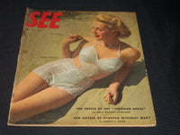 1947 NOVEMBER SEE MAGAZINE - PLASTIC SWIMSUIT FRONT COVER - E 5073