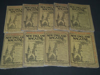 1891 NEW ENGLAND MAGAZINE LOT OF 9 ISSUES - NICE ILLUSTRATIONS & ADS - WR 169