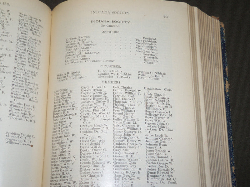 1916 THE CHICAGO BLUE BOOK - NAMES OF CHICAGO AND SUBURBAN TOWNS - KD 5138
