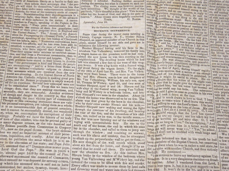 1835-1842 CHRISTIAN ADVOCATE AND JOURNAL NEWSPAPERS LOT OF 2 - NP 3879W