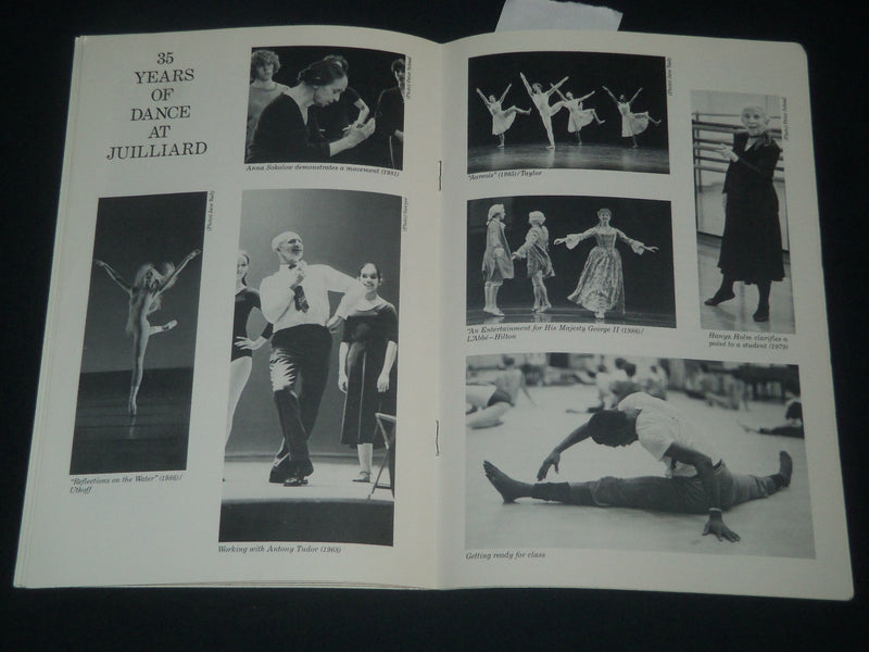 1987 JUILLIARD DANCE ENSEMBLE 35TH ANNIVERSARY - MARTHA HILL PROGRAM - J 4239