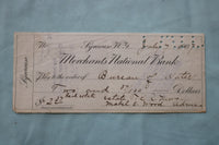 1907 SYRACUSE NEW YORK BUREAY OF WATER BILL AND CHECK - K 2528