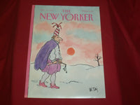 1984 DECEMBER 31 NEW YORKER MAGAZINE FRONT COVER ONLY - GREAT ART FOR FRAMING