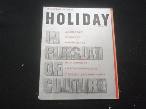1966 MARCH HOLIDAY MAGAZINE - IN PURSUIT OF CULTURE - SP 8618L