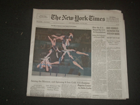 2021 JULY 30 NEW YORK TIMES - BIDEN REKINDLES VACCINATION PUSH WITH NEW ORDERS