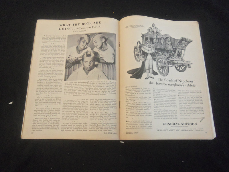 1949 OCTOBER OPEN ROAD MAGAZINE - LEON HART & JIM MARTIN- B 5530I