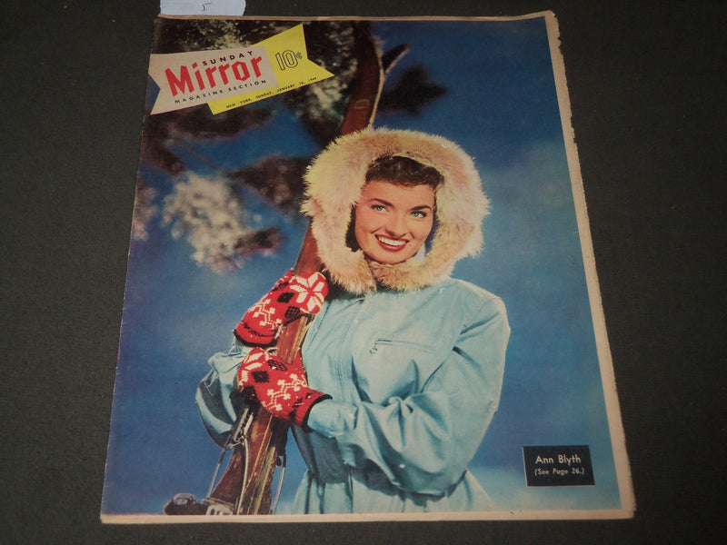 1949 JANUARY 16 SUNDAY MIRROR MAGAZINE SECTION - ANN BLYTH COVER - J 2992