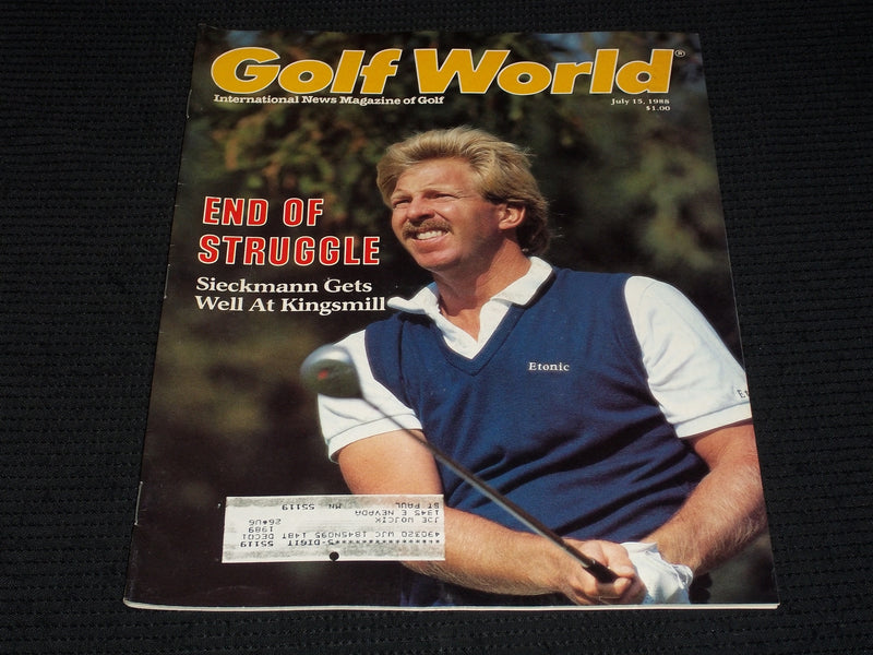 1988 JULY 15 GOLF WORLD MAGAZINE - TOM SIECKMANN FRONT COVER - E 6210