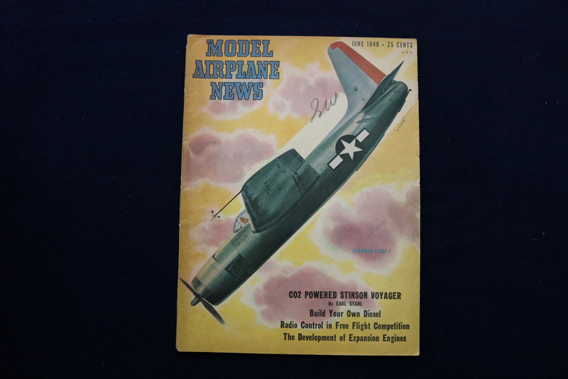 1948 JUNE MODEL AIRPLANE NEWS MAGAZINE - GURMMAN XTB3F-1 COVER - E 11485
