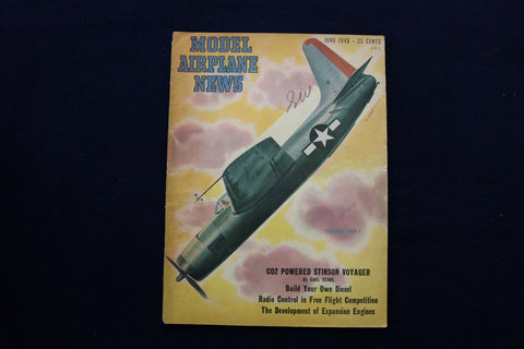 1948 JUNE MODEL AIRPLANE NEWS MAGAZINE - GURMMAN XTB3F-1 COVER - E 11485
