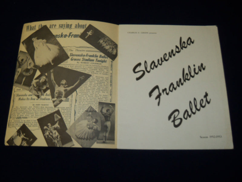 1950'S MIA SLAVENSKA BALLET PROGRAMS LOT OF 2 - GREAT PHOTOS - J 5036