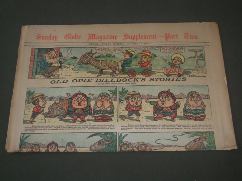 1908 OCTOBER 4 SUNDAY BOSTON GLOBE SUPPLEMENT PART 2 - COLOR COMICS - NP 2793