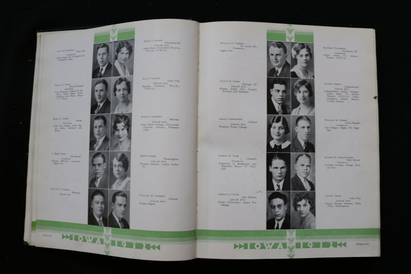 1932 THE HAWKEYE UNIVERSITY OF IOWA YEARBOOK - IOWA CITY, IOWA - YB 3540