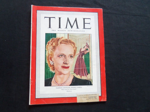 1947 SEPTEMBER 15 TIME MAGAZINE - FASHION DESIGNER SOPHIE GIMBEL - T 1089