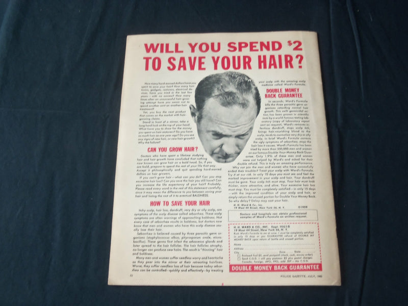 1960 JULY THE NATIONAL POLICE GAZETTE MAGAZINE - SOPHIA LOREN - B 5700