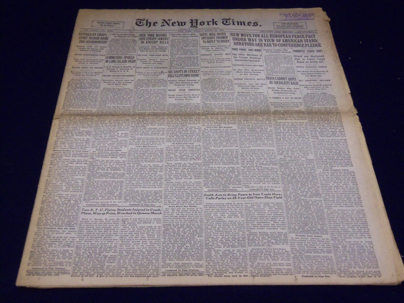 1930 MARCH 28 NEW YORK TIMES - REICH CABINET QUITS - NT 3896