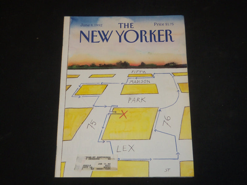1992 JUNE 8 THE NEW YORKER MAGAZINE - ILLUSTRATED COVER - NY 1537