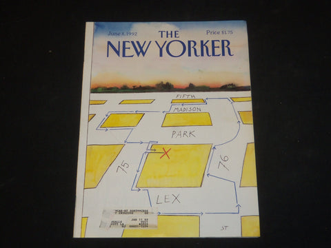 1992 JUNE 8 THE NEW YORKER MAGAZINE - ILLUSTRATED COVER - NY 1537