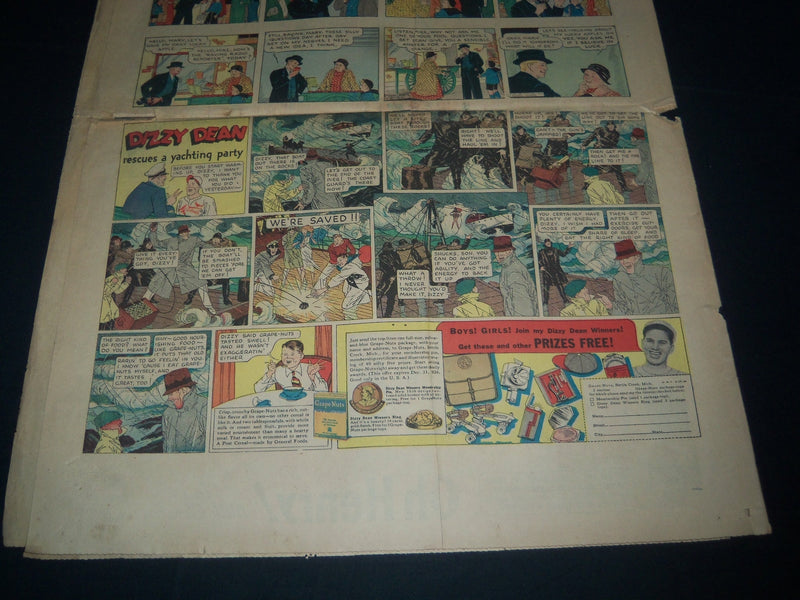 1936 APRIL 26 MINNEAPOLIS STAR TRIBUNE COLOR COMICS SECTION -DIZZY DEAN- NP 3717