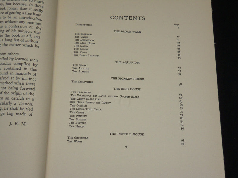 1933 WHO'S WHO IN THE ZOO HARDCOVER BOOK BY MORTON & ALDIN - KD 2767L