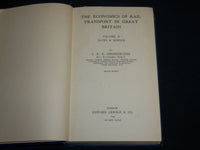 1937 ECONOMICS OF RAIL TRANSPORT IN G. B. BOOK SIGNED BY SHERRINGTON - KD 7012