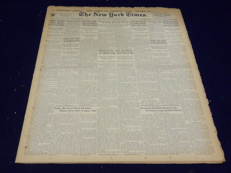 1933 DECEMBER 10 NEW YORK TIMES - SPAIN CRUSHES ANARCHISTS - NT 4161