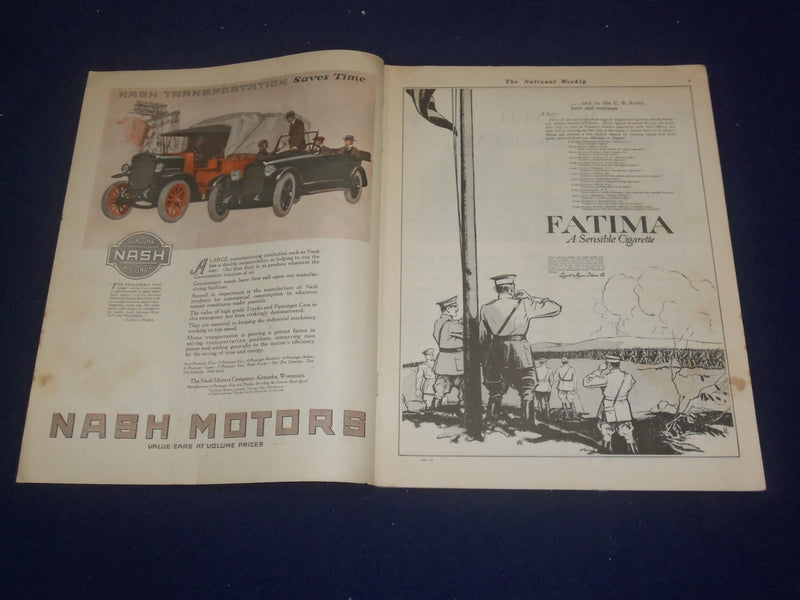 1918 SEPTEMBER 14 COLLIER'S MAGAZINE - STORY BY BOOTH TARKINGTON - ST 6743