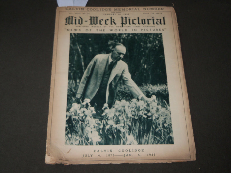 1933 JANUARY 14 MID-WEEK PICTORIAL MAGAZINE SECTION - CALVIN COOLIDGE - J 3209